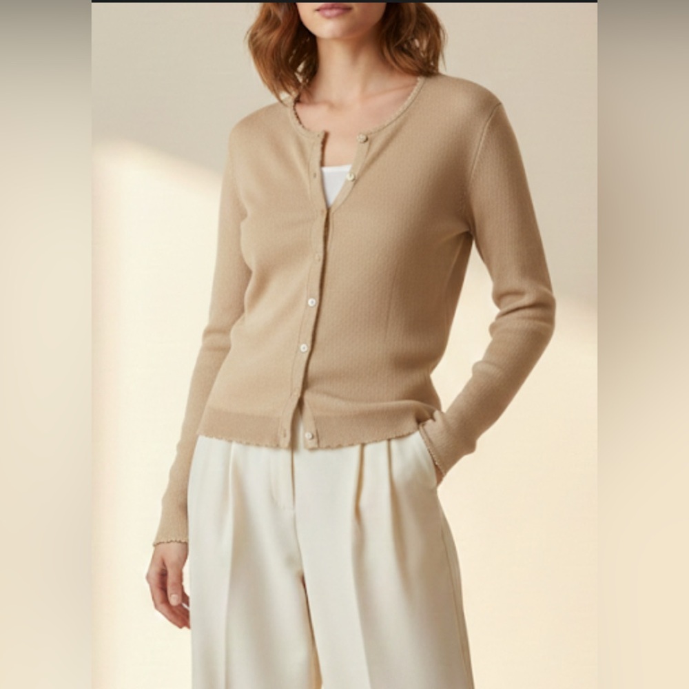 Delicate Vintage Sutton Studio Size S | 85% Silk 15% Cashmere V-Neck Sweater |